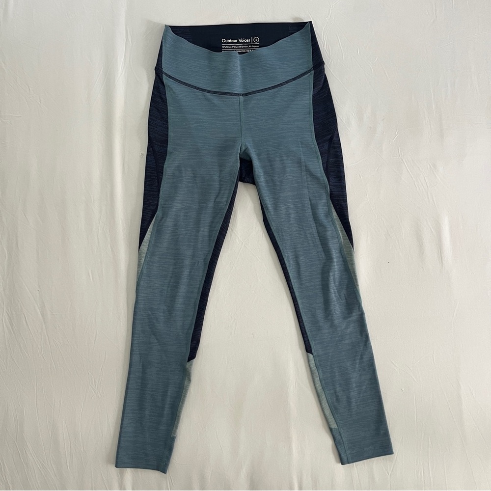 Outdoor Voices Women’s Sz Small Colorblock Leggings Gym Yoga Workout Athleisure